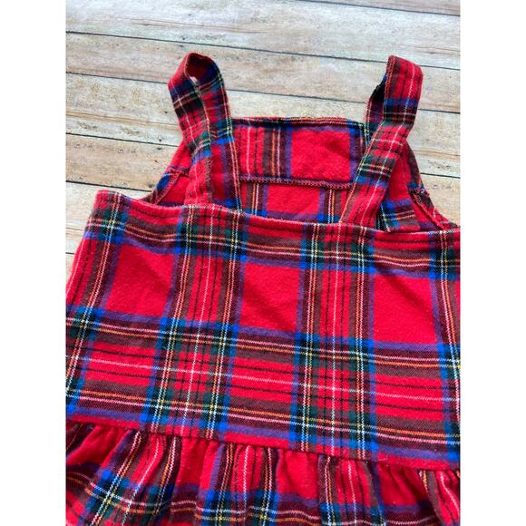 Vintage Alyssa Girls Red Tartan Jumper Dress Size 4 Classic Plaid Christmas - Picture 5 of 9